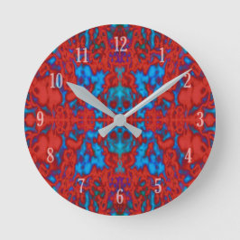 Psychedelic kaleidoscope pattern runde wanduhr