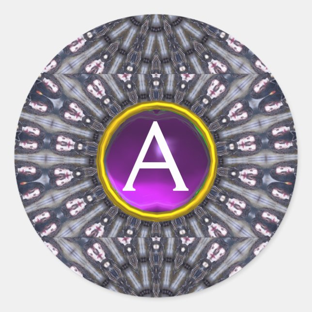 PSYCHEDELIC KALEIDOSKOP/MYSTISCHE ERINNERUNGEN Mon Runder Aufkleber (Vorderseite)