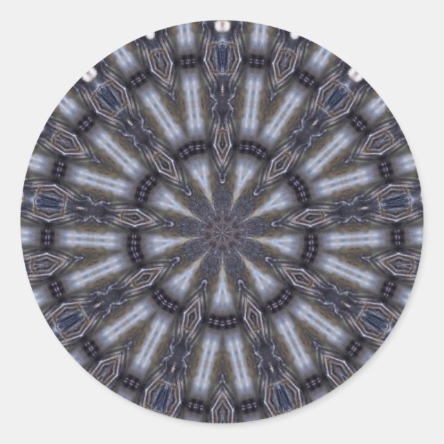 PSYCHEDELIC KALEIDOSKOP/MYSTISCHE ERINNERUNGEN RUNDER AUFKLEBER (Vorderseite)