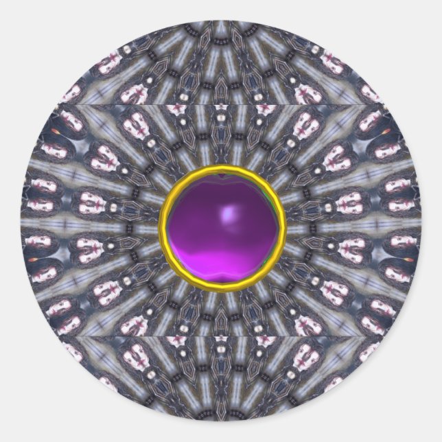 PSYCHEDELIC KALEIDOSKOP/MYSTISCHE ERINNERUNGEN RUNDER AUFKLEBER (Vorderseite)