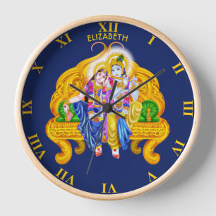 Psychedelic Krishna Radha Vigneshwara Hinduismus Uhr