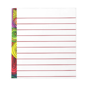 Psychedelic Lines Notizblock