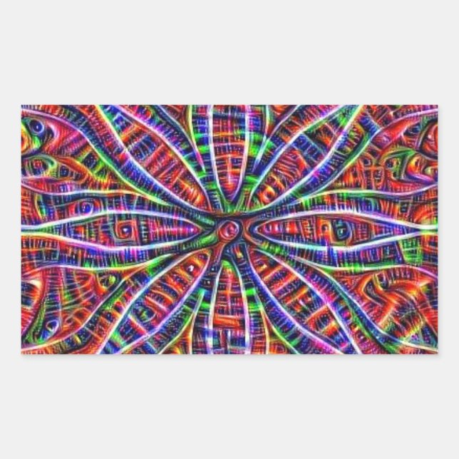 Psychedelic Lotus Sticker (Vorderseite)