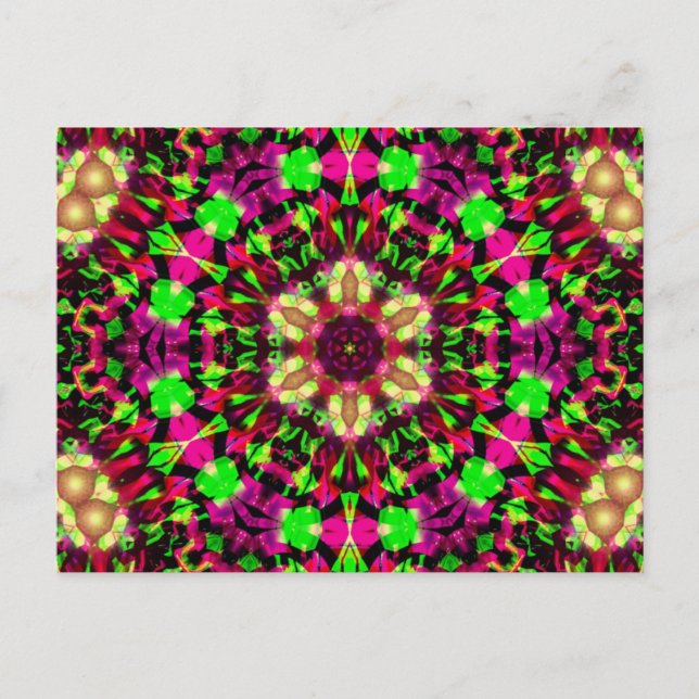 Psychedelic Mandala #13 Postcard Postkarte (Vorderseite)