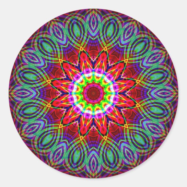 Psychedelic Mandala #2 Sticker (Vorderseite)