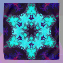 Psychedelic Mandala Blume Blau und Lila