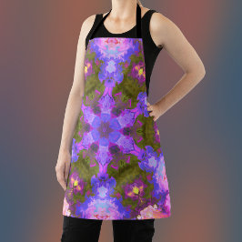 Psychedelic Mandala Blume Lila und blau Schürze