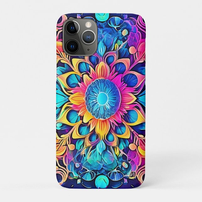 Psychedelic Mandala Design Case-Mate iPhone Hülle (Rückseite)