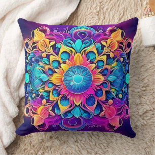Psychedelic Mandala Design Kissen