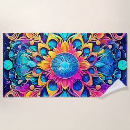 Psychedelic Mandala Design Strandtuch