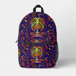 Psychedelic Mirror Symmetrie Abstrakte Kunst Bedruckter Rucksack