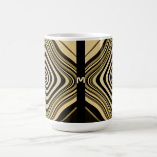 Psychedelic Monogram Swirl Groovy Fraktal Art Verwandlungstasse