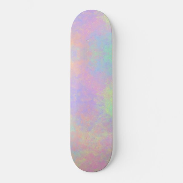 Psychedelic Mottles Pastel Skateboard (Vorderseite)