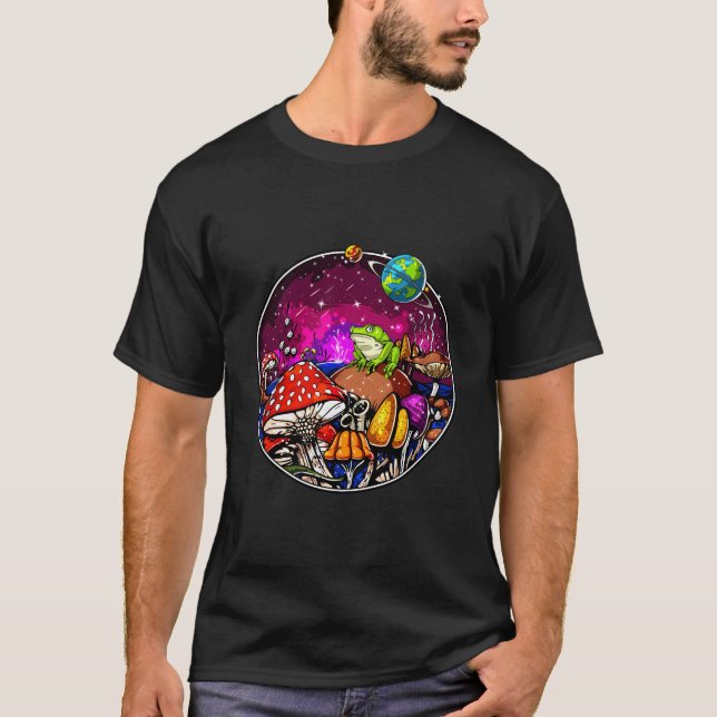 Psychedelic Mushrooms Forest Fungi Frog Mushrooms T-Shirt (Vorderseite)