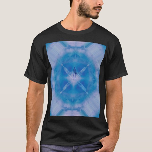Psychedelic Mystery Man - Blue #3 T-Shirt (Vorderseite)