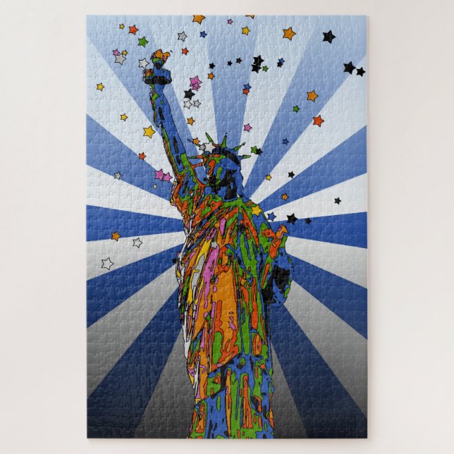 Psychedelic NYC: Freiheitsstatue #2 (Vertikal)