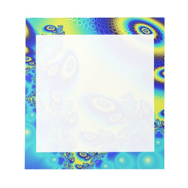 Psychedelic Orbit Wild Decorative Abstrakt Art Notizblock (Vorderseite)