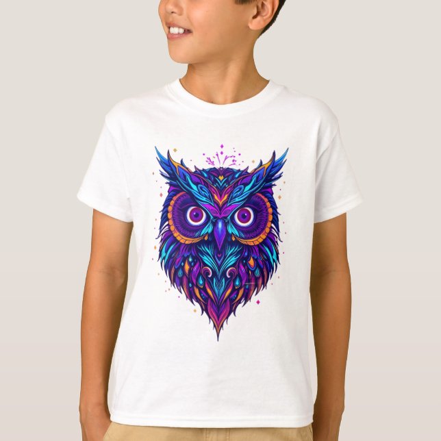 Psychedelic Owl Head T-Shirt (Vorderseite)
