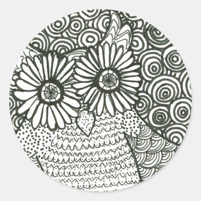Psychedelic Owl Sticker (Vorderseite)