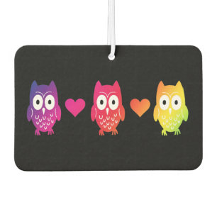 Psychedelic Owls and HearAir Freshener Autolufterfrischer