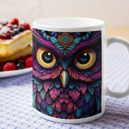 Psychedelic Owls Version 19 Tasse