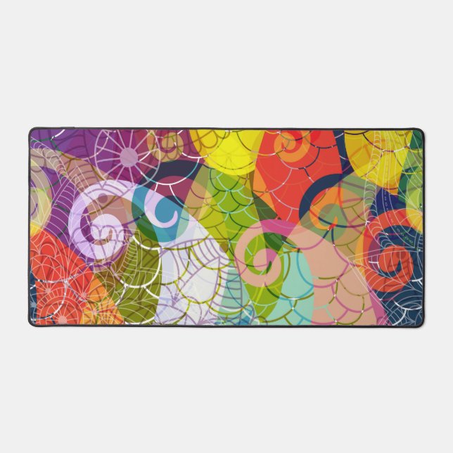 Psychedelic Paisley Design Desk Mat (Recto)