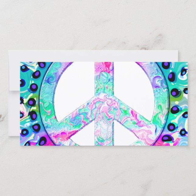 Psychedelic Peace Sign Abstrakt (Vorderseite)