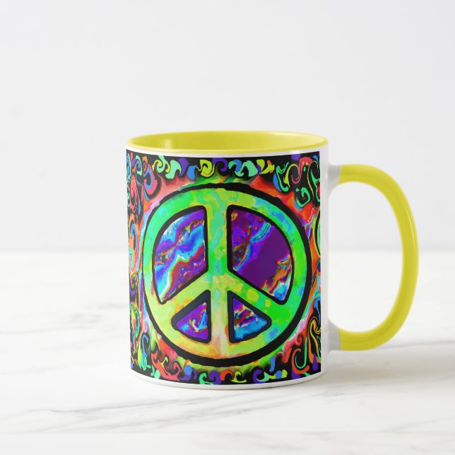 Psychedelic Peace Sign Tasse (Rechts)