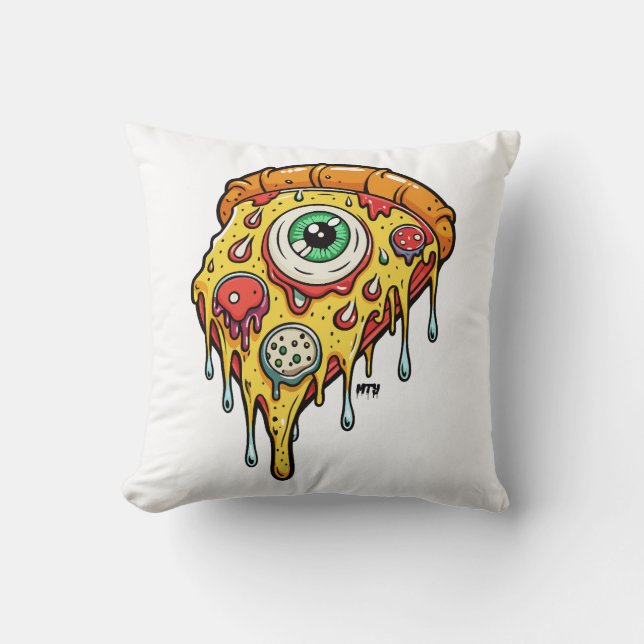 Psychedelic Pizza Kissen (Vorderseite)
