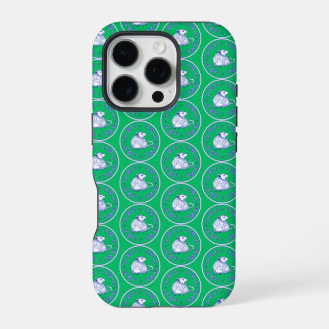 Psychedelic Possum Iphone Case 16 Pro Hülle (Rückseite)