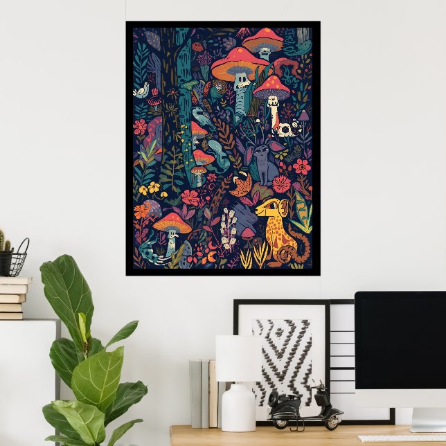 Psychedelic poster print (Bureau à domicile)