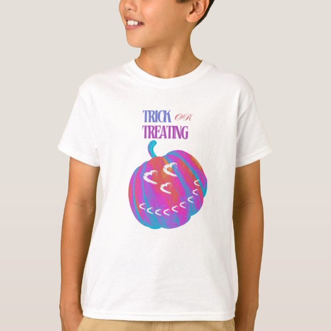 Psychedelic Pumpkin Heart T - Shirt (Vorderseite)