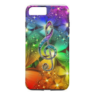 Psychedelic Rainbow Music Clef iPhone 7 Fall Case-Mate iPhone Hülle