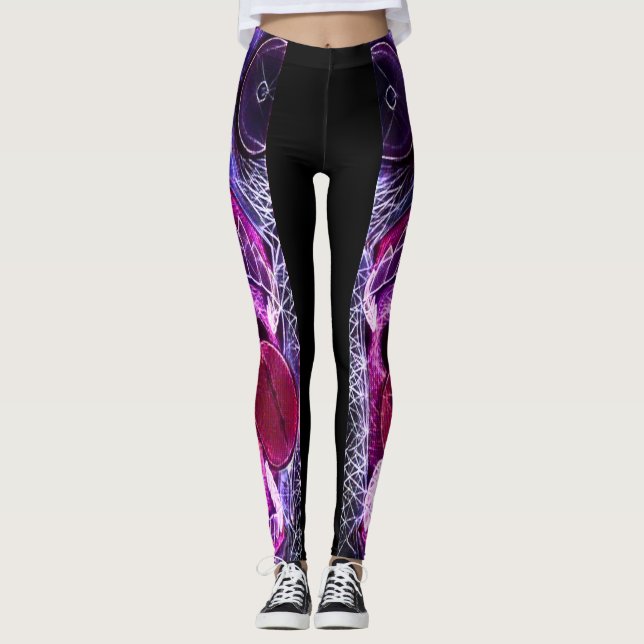 Psychedelic Raver Rave Party Leggings (Vorderseite)