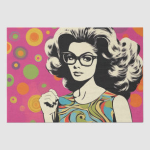 Psychedelic: Retro Hippie Decoupage Paper aus den Seidenpapier