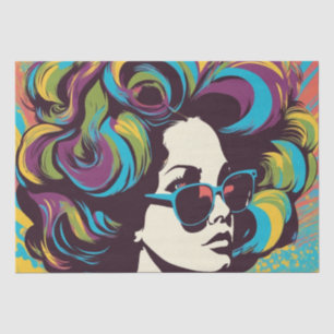 Psychedelic: Retro Hippie Decoupage Paper aus den  Seidenpapier