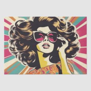 Psychedelic: Retro Hippie Decoupage Paper aus den Seidenpapier