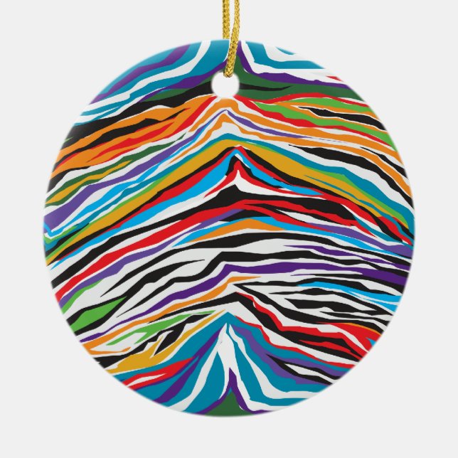Psychedelic Retro Keramikornament (Vorne)
