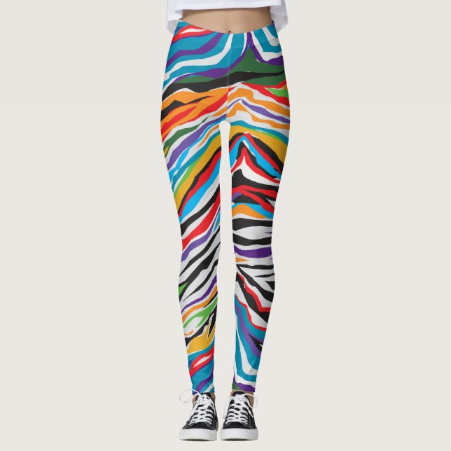 Psychedelic Retro Leggings (Vorderseite)