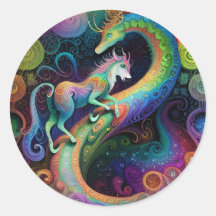Psychedelic Rounds Dragon Design