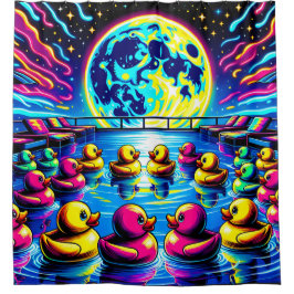 "Psychedelic Rubber Ducky Adventures" Duschvorhang