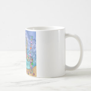 Psychedelic Sea Turtle Seepferd Art Kaffeetasse