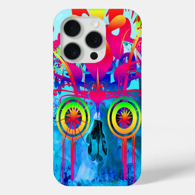 Psychedelic Skull Case-Mate iPhone Hülle (Rückseite)
