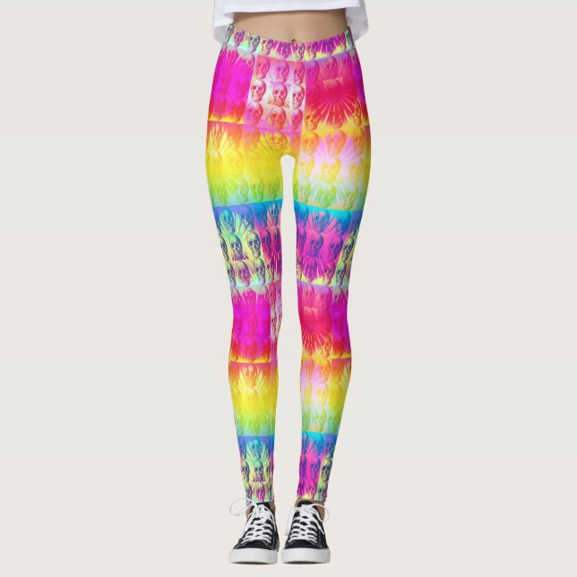 Psychedelic Skull Leggings (Vorderseite)