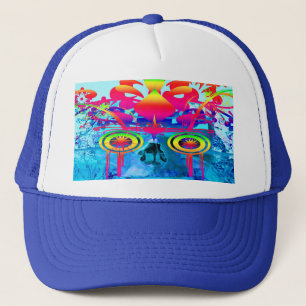Psychedelic Skull Truckerkappe
