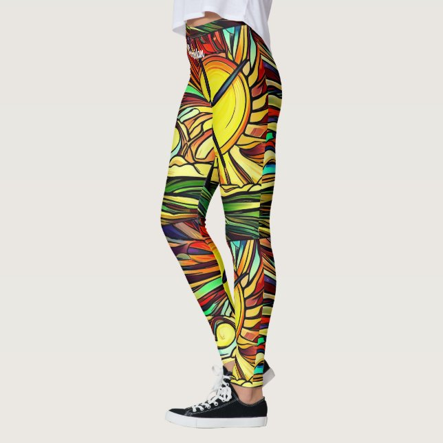 Psychedelic Solar und Wind Power Leggings (Links)