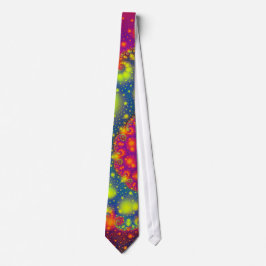 Psychedelic Spiral Neon Decorative Abstrakt Art Krawatte