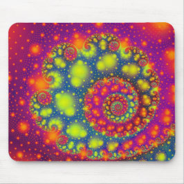 Psychedelic Spiral Neon Decorative Abstrakt Art Mousepad