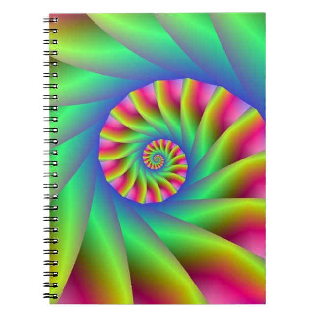 Psychedelic Spiral Steps Notebook Notizblock (Vorderseite)