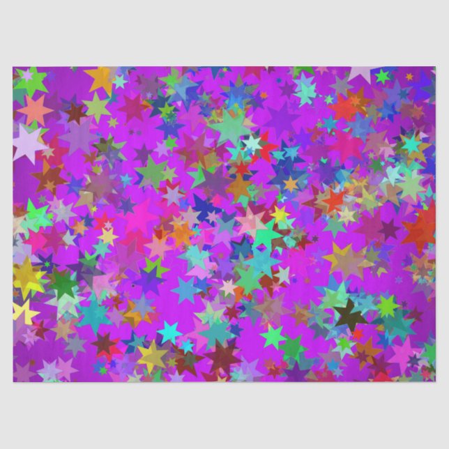 Psychedelic-Stars-Gewebepapier Seidenpapier (Vorderseite)